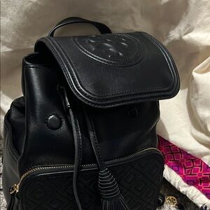 Black Leather Backpack